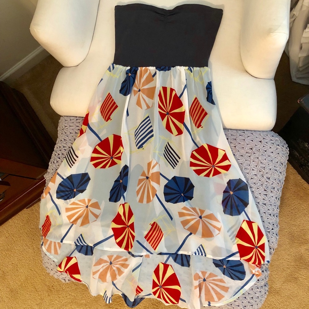 Roxy high-low strapless dress ☂️